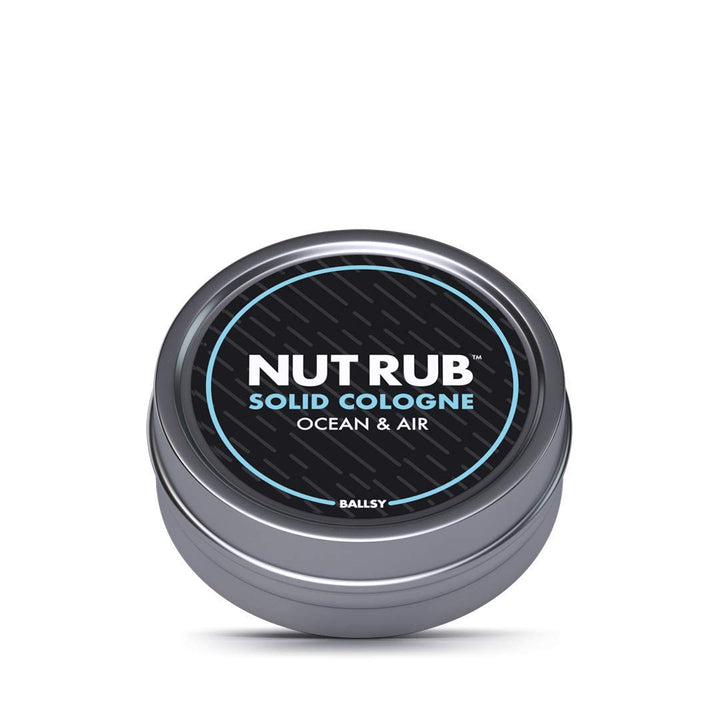 Ballsy NutRub, Cologne for Everywhere, with Beeswax, Coconut and Sunflower Seed Oil, Ocean and Air .85 oz