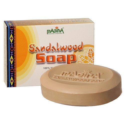 Madina Sandalwood Soap 100% Vegetable Base 3.5 Oz by madina