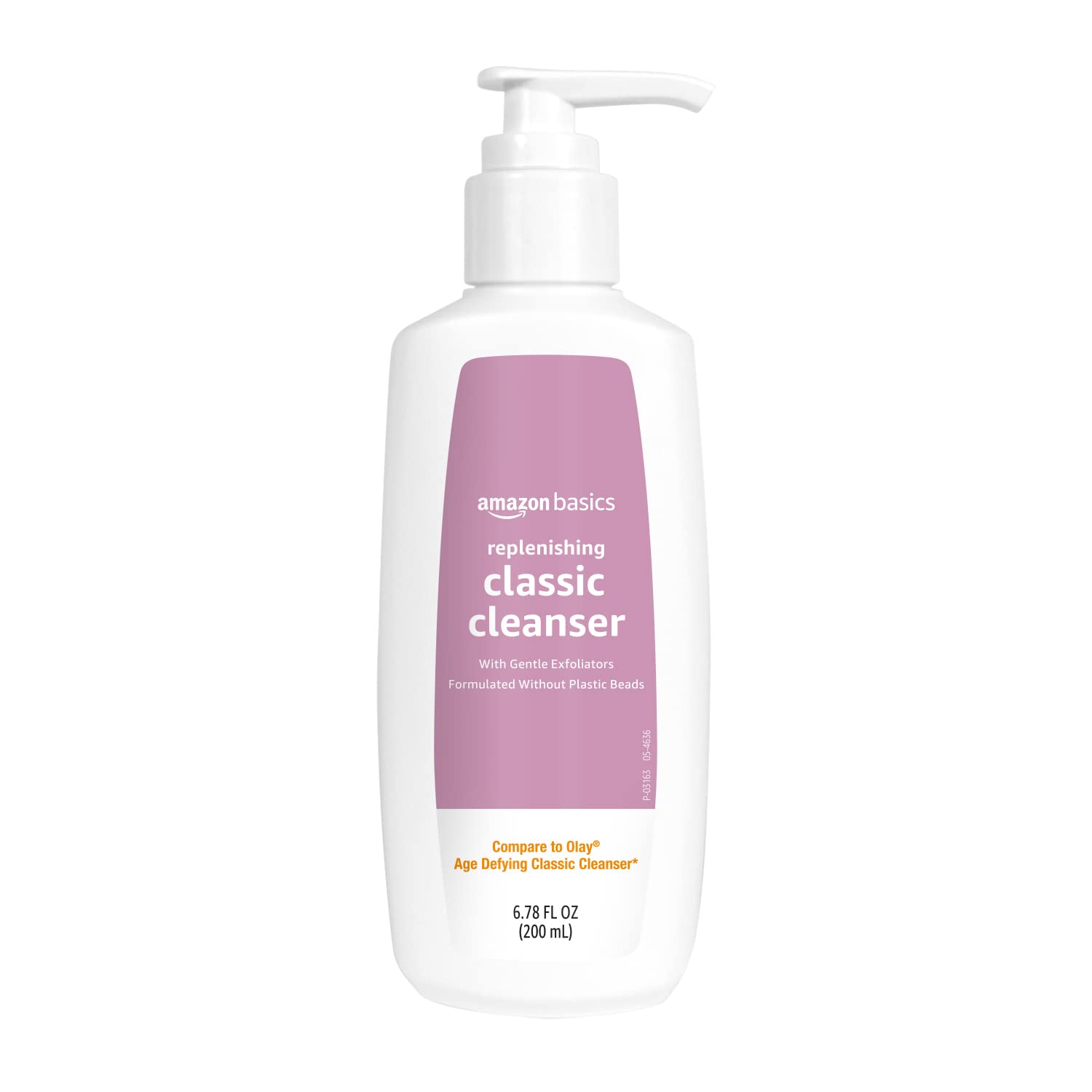 Amazon Basics Replenishing Cleanser Exfoliating Face Wash, Unscented, 6.78 fl oz (Pack of 1)