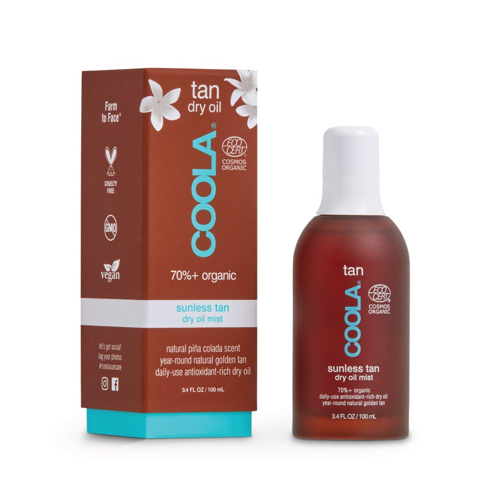 Coola Suncare Organic Sunless Tan Dry Oil Mist, 3.4 Fl Oz