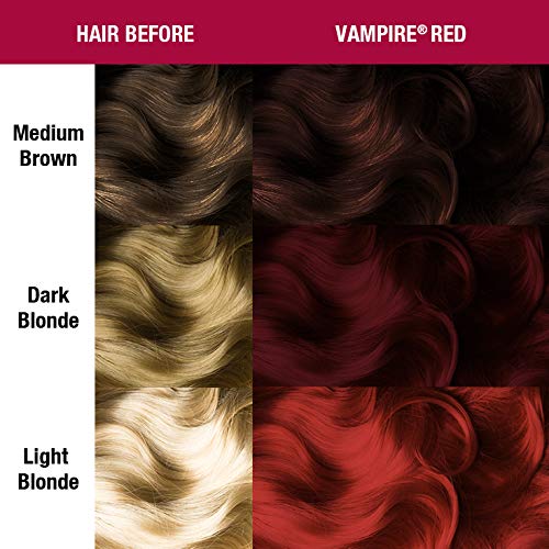 MANIC PANIC Vampire Red Hair Dye - Classic High Voltage - Semi Permanent Deep, Blood Red Hair Color - Vegan, PPD And Ammonia Free (4oz)