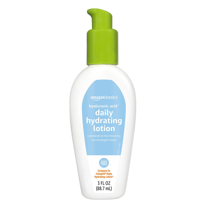Amazon Basics Hyaluronic Acid Face Lotion, Hydrating, 3 Fluid Ounces (1-Pack), Perfect for Daily Use