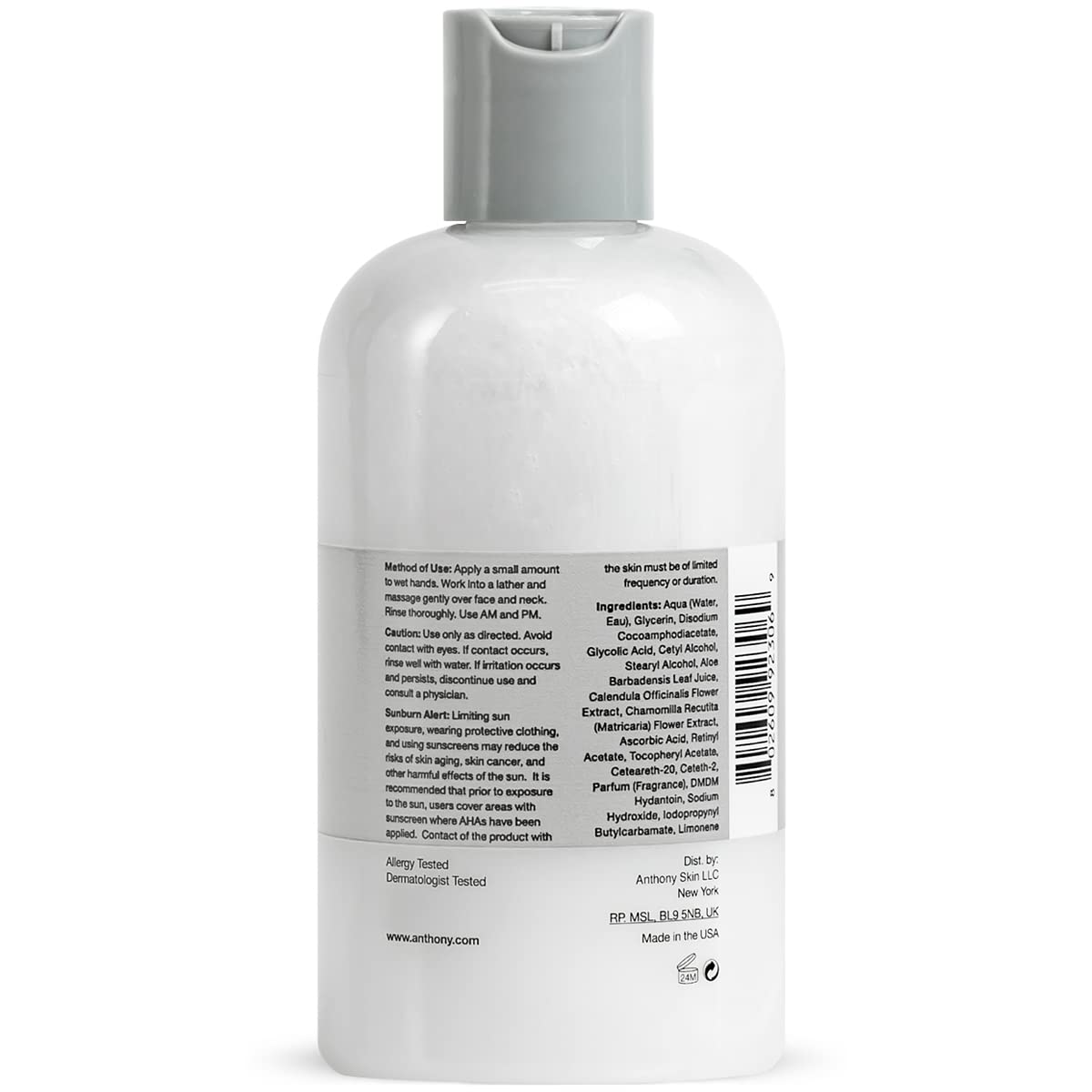 Anthony Glycolic Facial Cleanser, 8 fl. oz.
