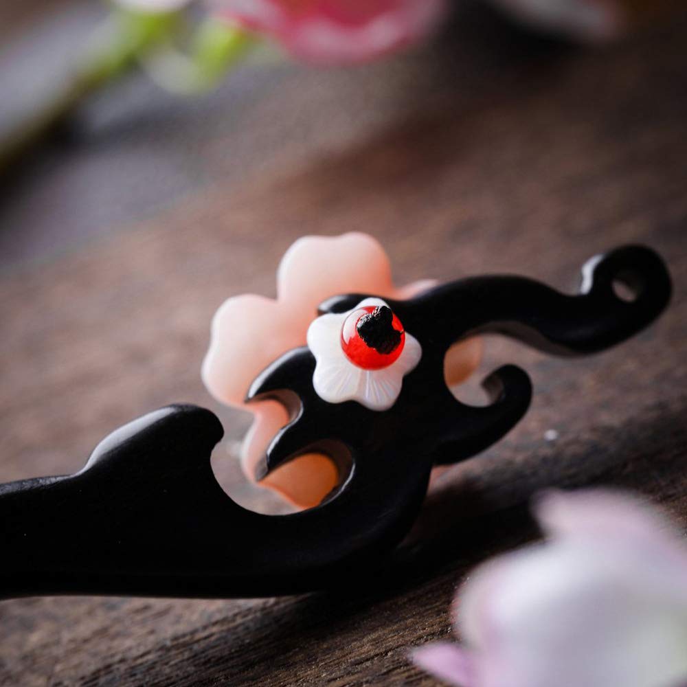 Women Girl's Hair Stick Wooden Handmade Hair Accessories,Chinese Retro Hairpins Fer Decor Model B