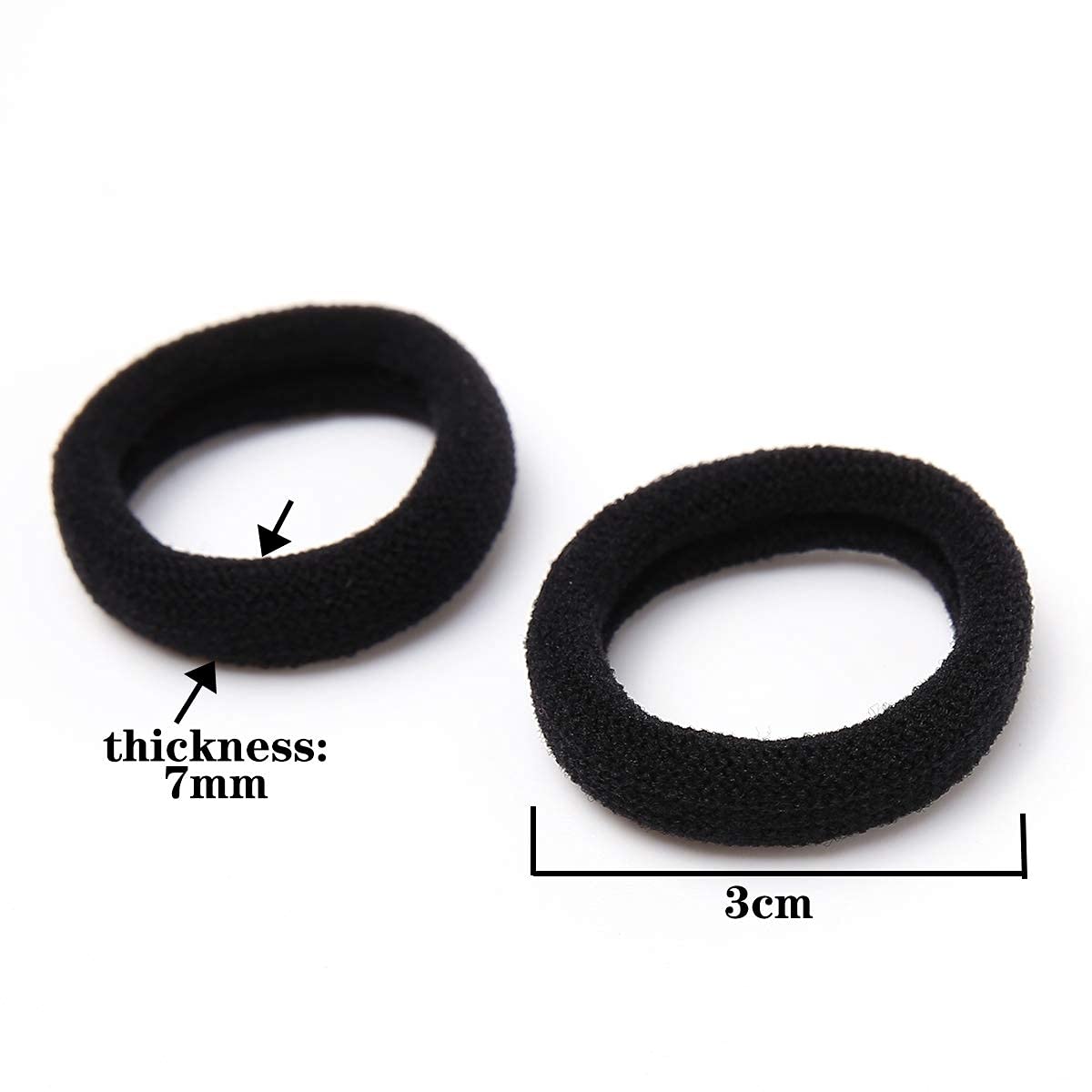 Munax Munax Baby Kids girls Small Size Hair ties No damage ouchless hair elastics No Crease Ponytail holders Tiny Soft elastic rubber bands,Black 120 PCS