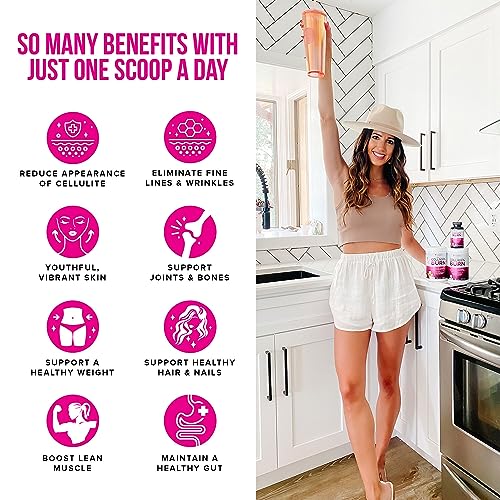 Hydrolyzed Collagen Peptides Powder for Women - Slimming MultiCollagen Burn Ultimate Beauty Complex with Hyaluronic Acid Vitamin C & Types I II III V and X for Women Tropical Punch 30 Servings