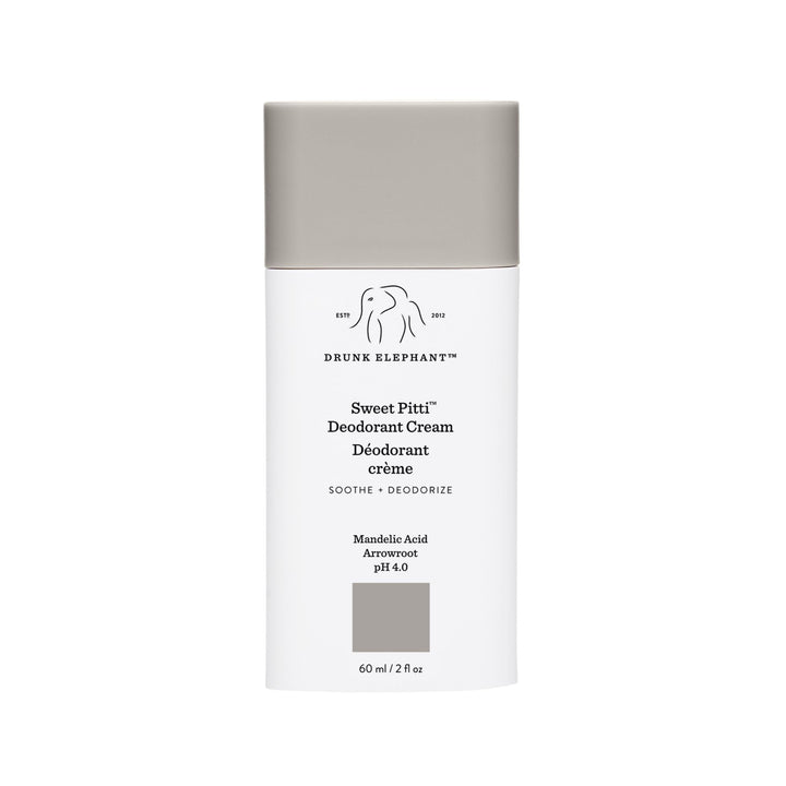 Drunk Elephant Sweet Pitti Deodorant Cream - 60 ml/2 fl oz - Baking Soda and Aluminum-Free - Clean Clinical Skincare - Cruelty-Free - Free of Essential Oils, Silicones, and Fragrance