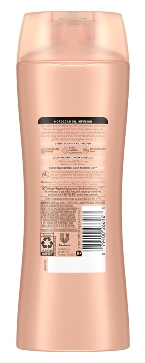 Suave Professionals Shine Shampoo Moroccan Infusion 12.6 oz (Pack of 6)