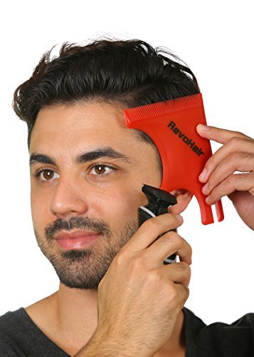 RevoHair Hair Cutting Tool - Multi-Curve Haircut Template/Stencil/Guide For Men and Barbers - Lightweight - With Hair & Beard Comb