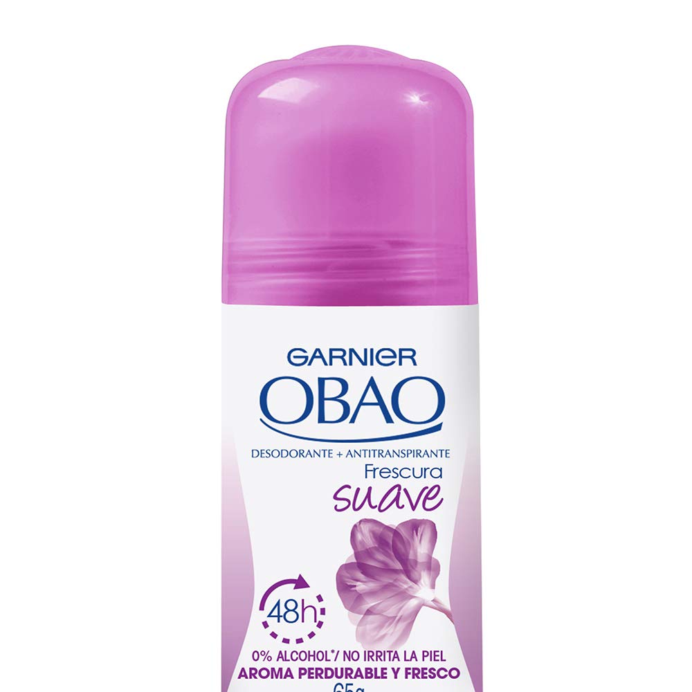 Garnier (Pack Of 4) Obao For Women, 48 Hour Roll On Deodorant & Antiperspirant, Soft Suave Scent, 65 G Each By Oboa