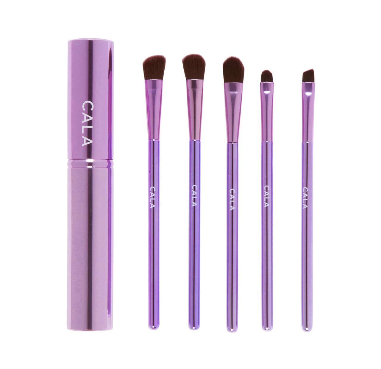 Cala Metallic pink essential eye brush set 5 count, 5 Count
