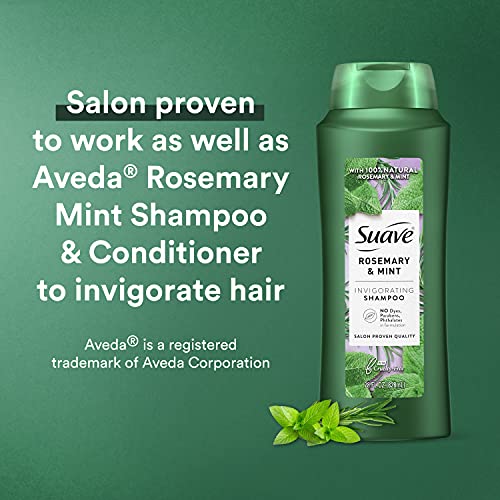 Suave Professionals Invigorating Shampoo for Dry and Damaged Hair Rosemary and Mint Paraben free and Dye free Hair 28 oz