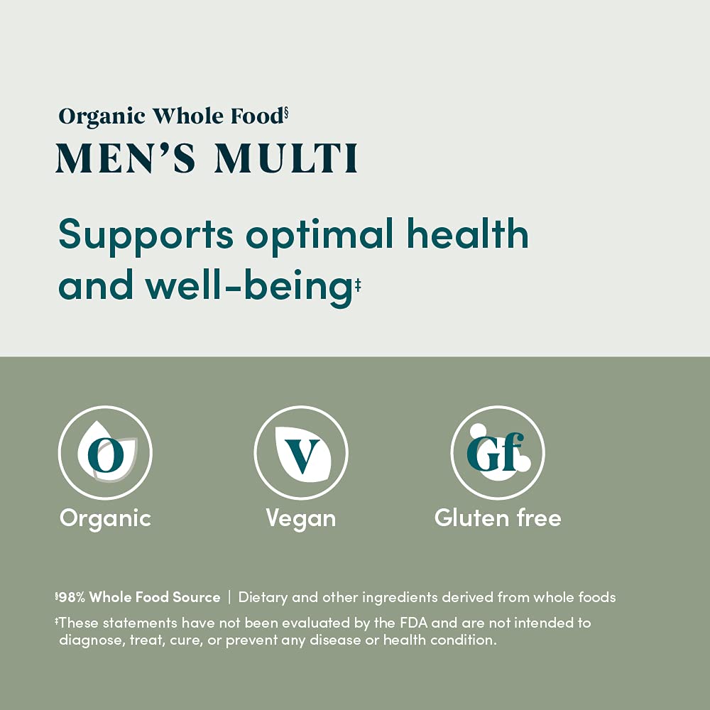 Amazon Elements Organic Whole Food Men's Multi, 60 tablets