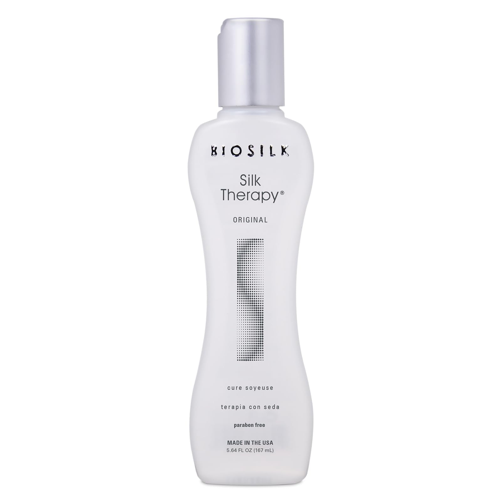 BioSilk Silk Therapy Original, Reconstructing Treatment For Adding Shine & Helping Prevent Split Ends, Sulfate, Paraben, & Cruelty-Free, 5.64 Oz