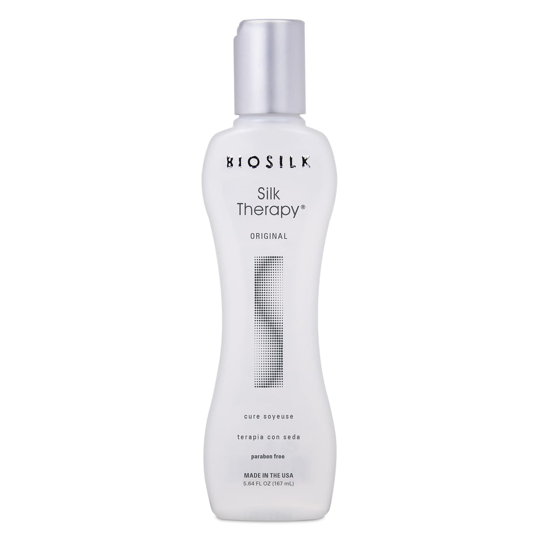 BioSilk Silk Therapy Original, Reconstructing Treatment For Adding Shine & Helping Prevent Split Ends, Sulfate, Paraben, & Cruelty-Free, 5.64 Oz