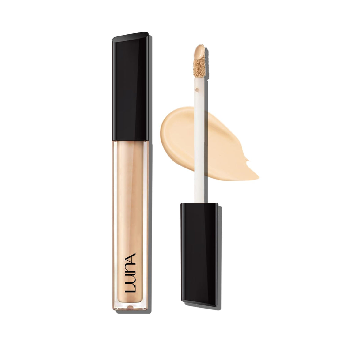AEKYUNG Luna Long-Lasting Tip Concealer, Full Coverage & High Adherence, For Under Eye Dark Circles and Dark Spots, Korean Makeup, Cover-Fit, #02 Beige, 0.26 Fl Oz