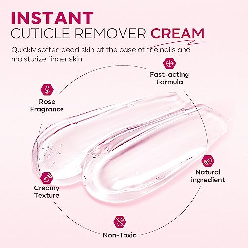 Modelones Cuticle Remover Kit - Cuticle Remover Cream & Cuticle Oil, Cuticle Care Kit w/Cuticle Trimmer Cuticle Pusher & Cuticle Nipper for DIY Nail Manicure, Removedor de Cuticula for Nail Care