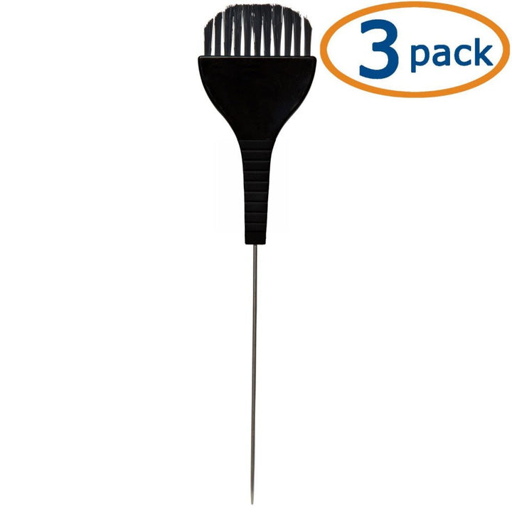 Hair Tamer Tint Brush with Metal Pin Tail - 3 Pack