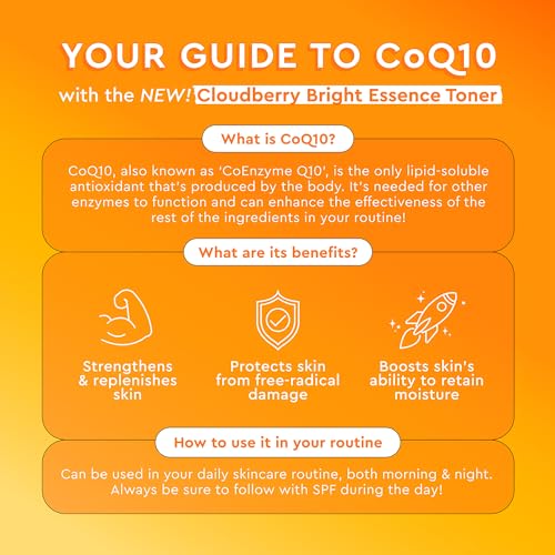 Glow Recipe Cloudberry Brightening Toner + Essence Skincare - CoQ10 Face Toner to Strengthen Skin Barrier + Hydrating Rice Water, Vitamin C, E & 5% Glycerin to Soften & Even Skin Tone - Travel (30 ml)