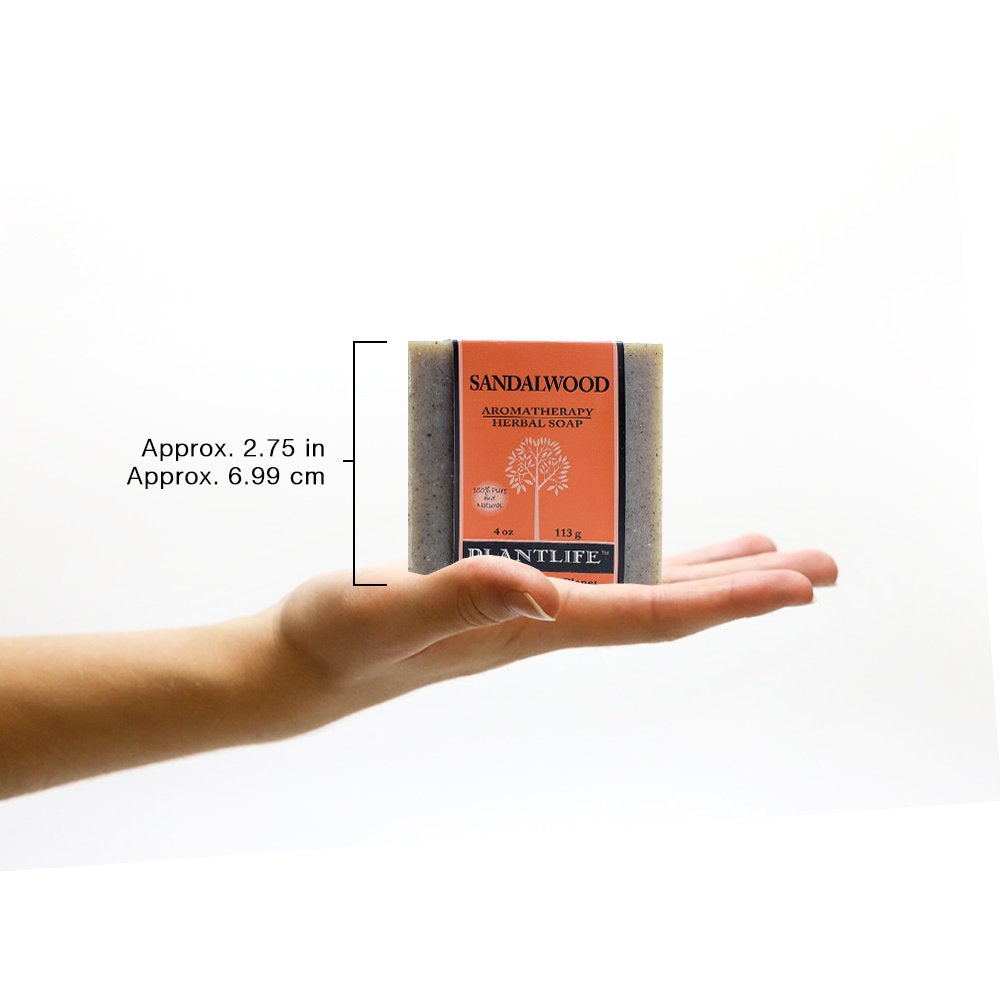 Sandalwood 100% Pure & Natural Aromatherapy Herbal Soap- 4 oz (113g)