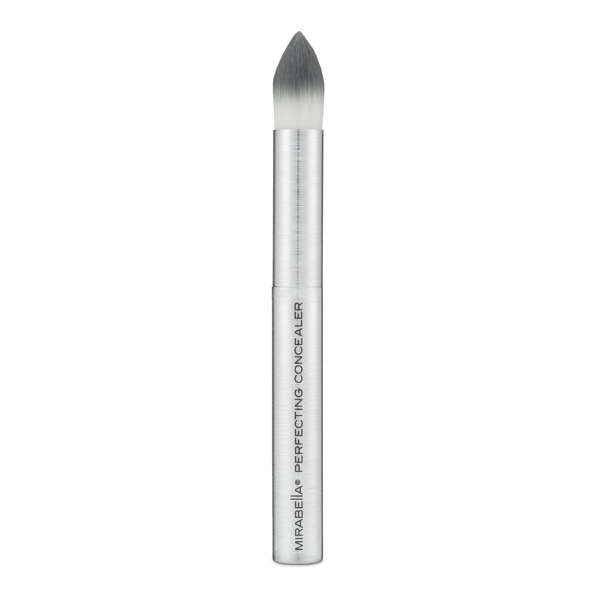 Mirabella Perfecting Concealer Brush - Professional & Premium Makeup Beauty Brushes - Natural & Cruelty-Free Synthetic Bristles, Hand-Sculpted Brushed Aluminum Luxury Cosmetic Make Up Brush