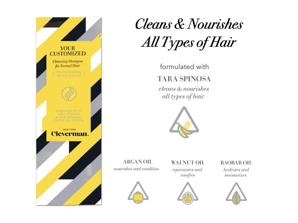 CLEVERMAN Men's Cleansing Shampoo for Normal Hair (5 pack)