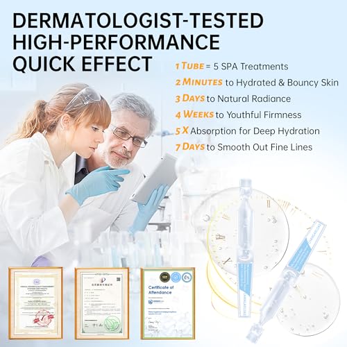 5% Hyaluronic Acid Serum Ultra-Hydrating Vials with Niacinamide,Collagen Stem Cell,Wake Nature Perfection|AntiAging|Deep Hydration|CellActivation-1.5ml*30Pcs Ultra Hyaluronic Acid Serum for Face