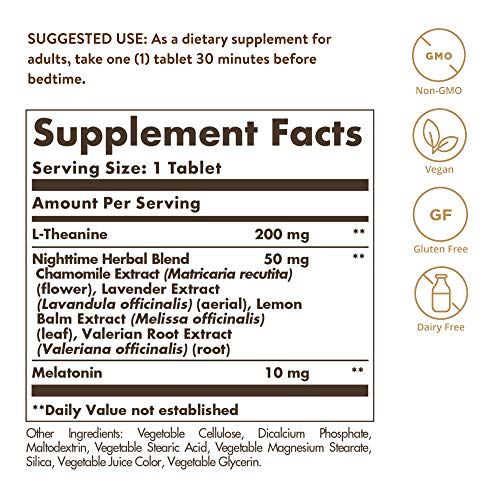 Solgar Triple Action Sleep, 30 Tri-Layer Tablets - Time-Release Melatonin & L-Theanine Plus Herbal Blend - Helps You Relax, Fall Asleep Fast & Stay Asleep Longer - Non-GMO, Gluten Free - 30 Servings