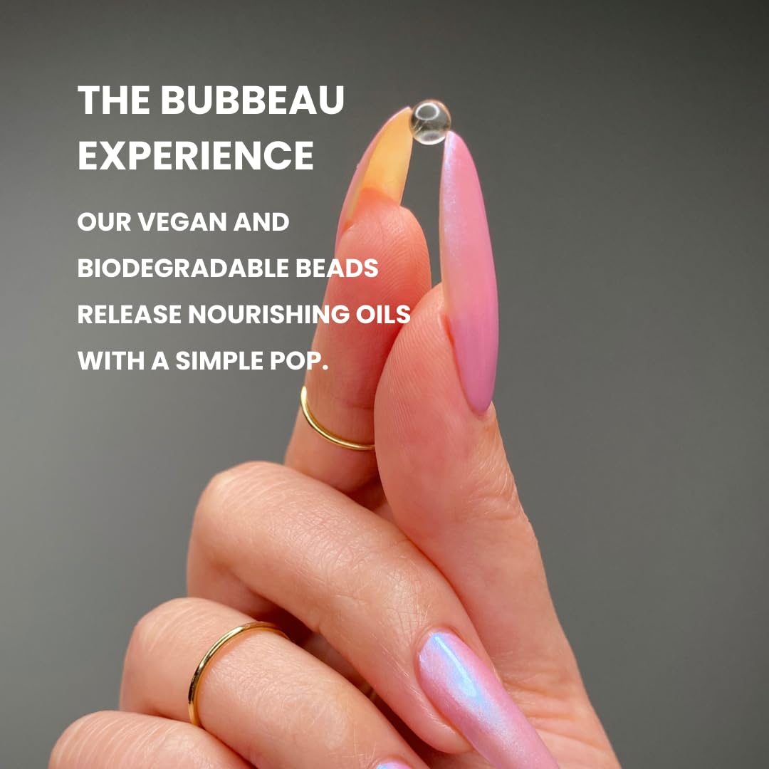 Bubbeau All Natural Cuticle Oil Beads | Moisturizes & Strengthens Nails with Non-greasy, Fast-absorbing, All Natural Oils (2-Month Supply)