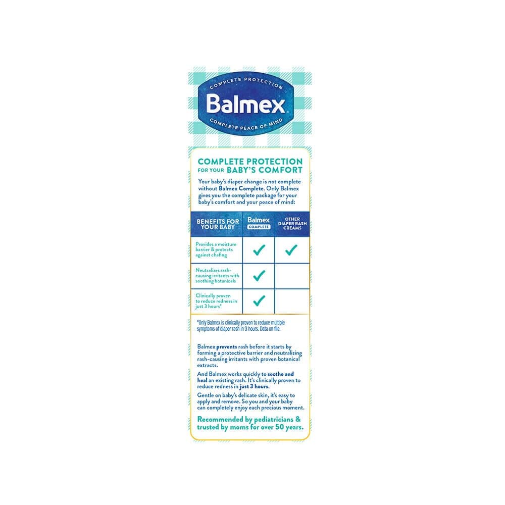 Balmex Zinc Oxide Diaper Rash Cream 4 oz.