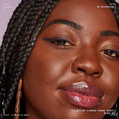 NYX PROFESSIONAL MAKEUP Fill & Fluff Eyebrow Pomade Pencil, Black