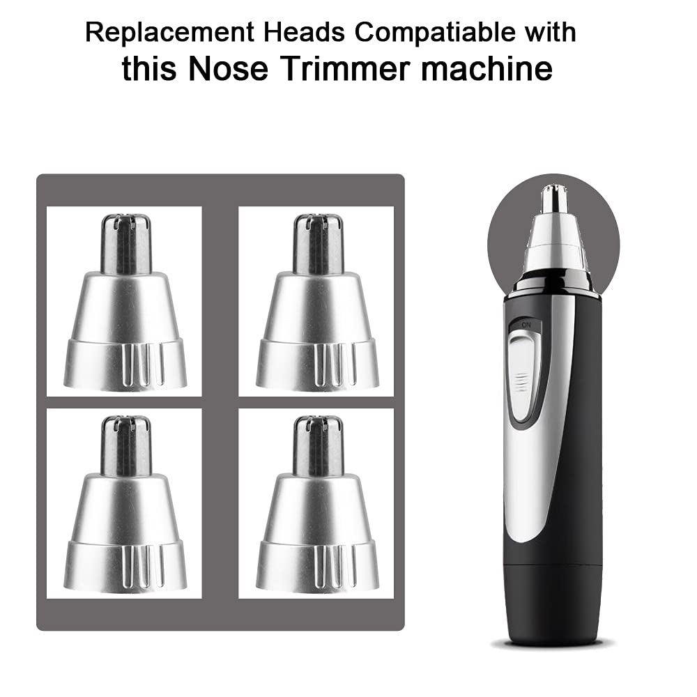 GOMINYUF 4 Pcs Replacement Heads Compatible with Ear and Nose Hair Trimmer Clipper as the Photo Show-include a cleaning brush