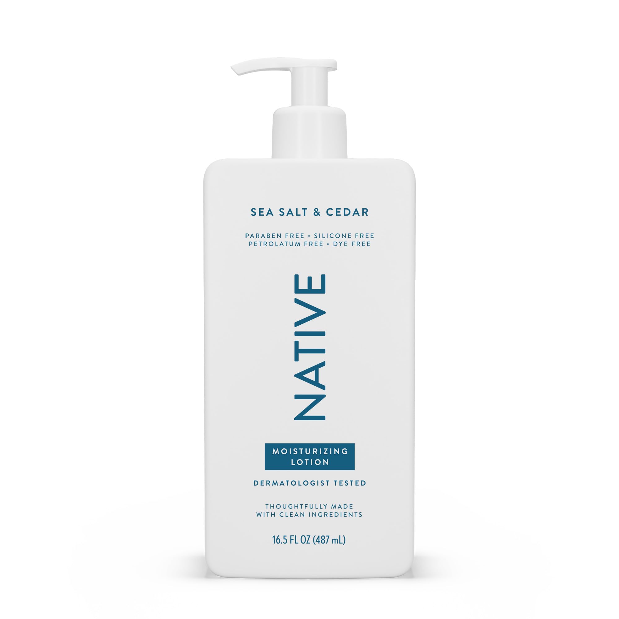 Native Body Lotion Contains Naturally Derived Plant-Based Moisturizers for Women and Men | Restores Dry Skin, Sea Salt & Cedar, 16.5 fl oz