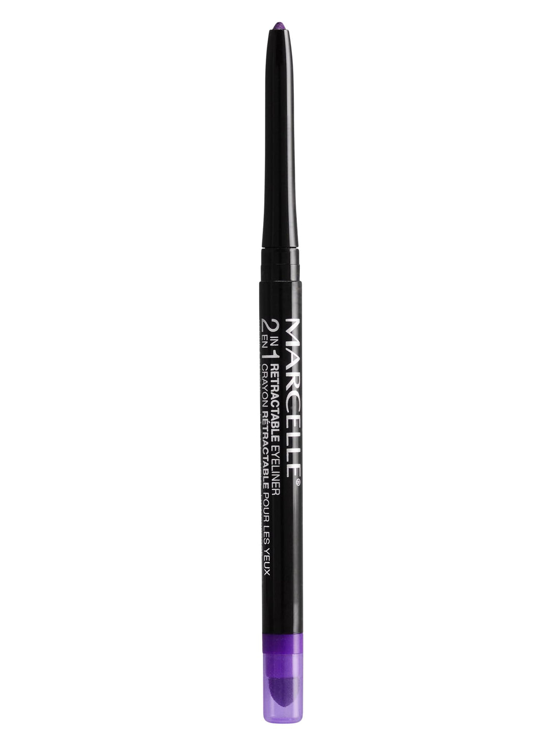Marcelle 2-in-1 Retractable Eyeliner, Purpurite, Hypoallergenic and Fragrance-Free, 0.01 oz