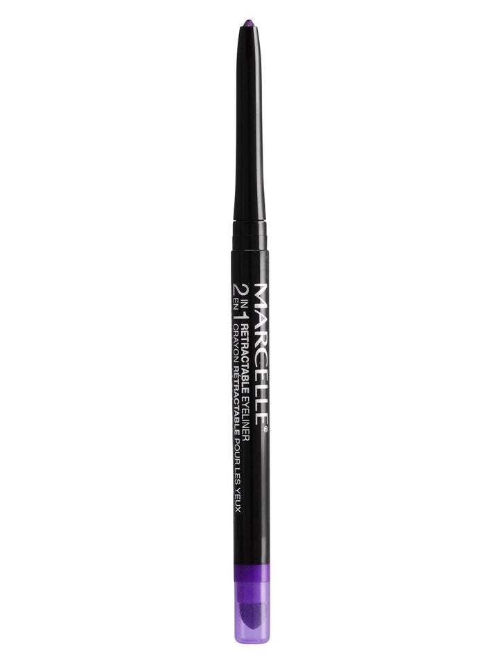 Marcelle 2-in-1 Retractable Eyeliner, Purpurite, Hypoallergenic and Fragrance-Free, 0.01 oz