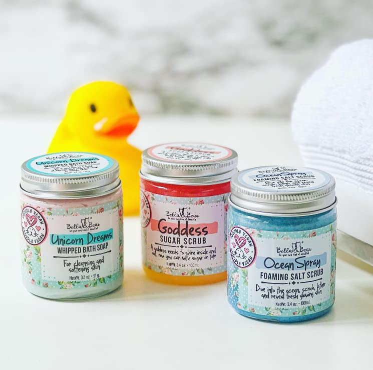 Bella & Bear Ocean Spray Body Scrub - Travel Size - Vegan 3.4oz (3.4 oz) (3.4 oz)