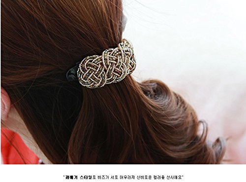 Meilliwish Noble Lady Girl Hair Clip Ponytail Holder(H35)(Brown)