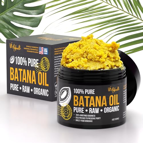 Vie Naturelle 100% Pure Batana Oil for Hair Growth from Honduras – Organic Raw Unrefined – Natural Moisturizer for Skin & Hair – Traditionally Cold-Pressed from Honduran Palm Nut