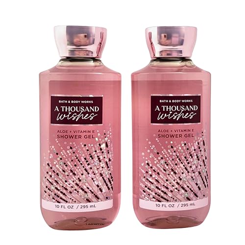 Bath & Body Works Shea + Vitamin E Shower Gel, Set of 2, 10oz Each (A Thousand Wishes)