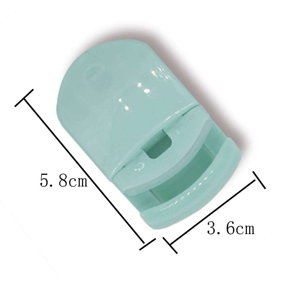 2 Pieces Mini Eyelash Curlers Portable Lash Curlers Travel Plastic Eyelash Curlers Eyelash Curlers With Replacement Pads Fits All Eye Shapes No Pinching Or Pulling(Pink, Green)