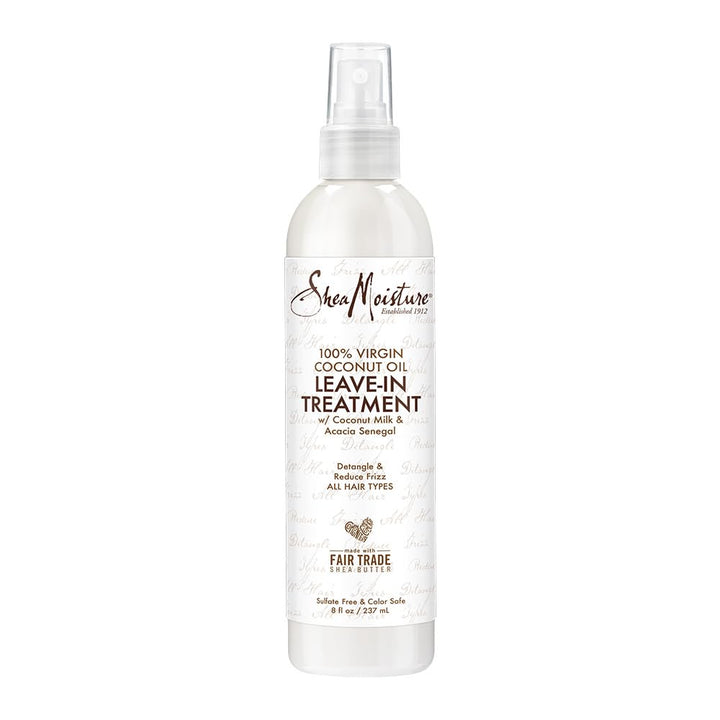 Shea Moisture 100% Virgin Coconut Oil Daily Hydration Leave-In Treatment w/ Coconut Milk & Acacia Senegal, Pack of 1