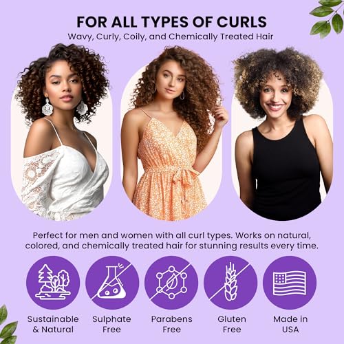 Controlled Chaos, As Seen on Shark Tank Curl Defining Cream for All Hair Types to Add Smoothness and Control Curly, Sulfate-Free Curl Cream (3oz)