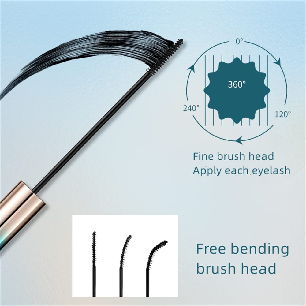 LESITI Ultra Fine Waterproof Mascara for Fine Short Eyelash,Skinny Black Mascara,Catching Tiny Eyelashes, Lengthening & Thickening Mascara (1 Pcs), 1.0582 Ounce