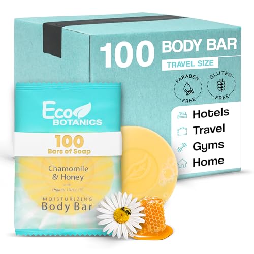 Eco Botanics Travel-Size Hotel Body Bar Soap, 0.89 oz (Case of 100)