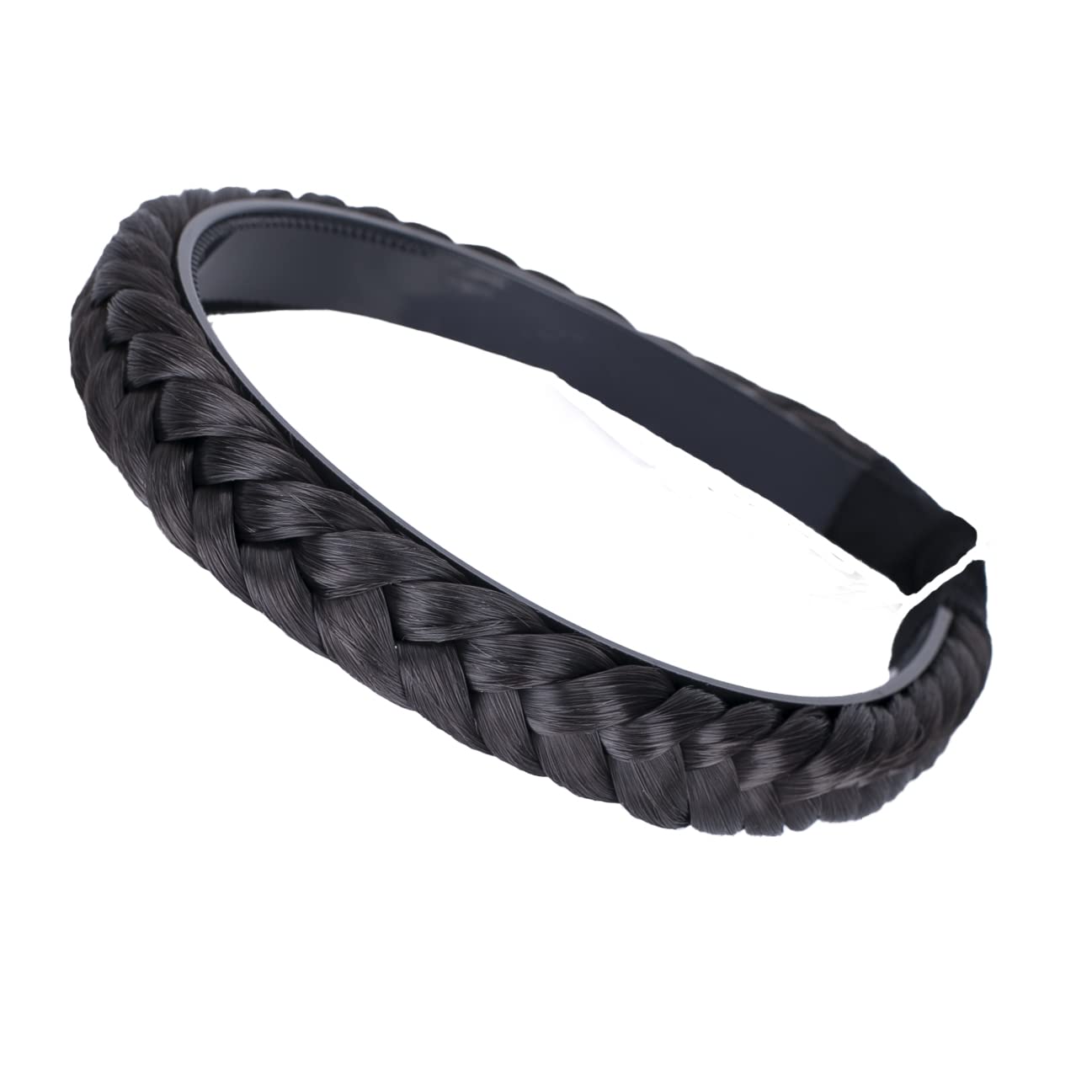 PRETTY Headband Plaited Braid Hair Band Hair Piece - DARKEST BROWN