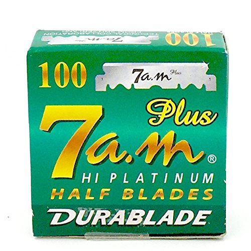 100 7AM HI- PLATINUM Straight Edge Razor Blades for Professional Barber Razors