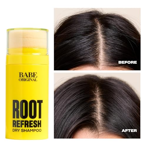BABE ORIGINAL Root Refresh Dry Shampoo Powder for Clean & Volumized Hair| Instantly Absorb Oil & Odor | Aerosol-Free & Talc-Free | Travel-Friendly | Nourish Scalp with Aloe Vera, Caffeine & Arrowroot