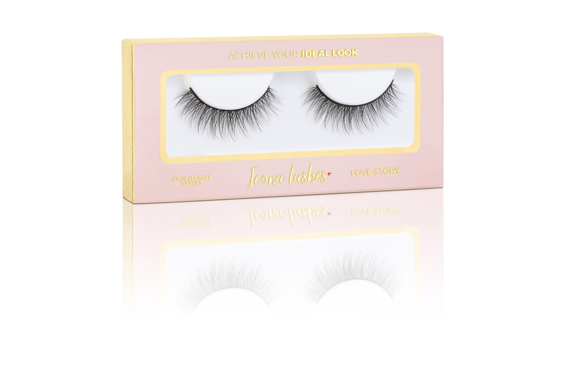 Icona Lashes® Premium Quality False Eyelashes | Love Story | Natural Look & Feel | Reusable | Handmade | Cruelty Free