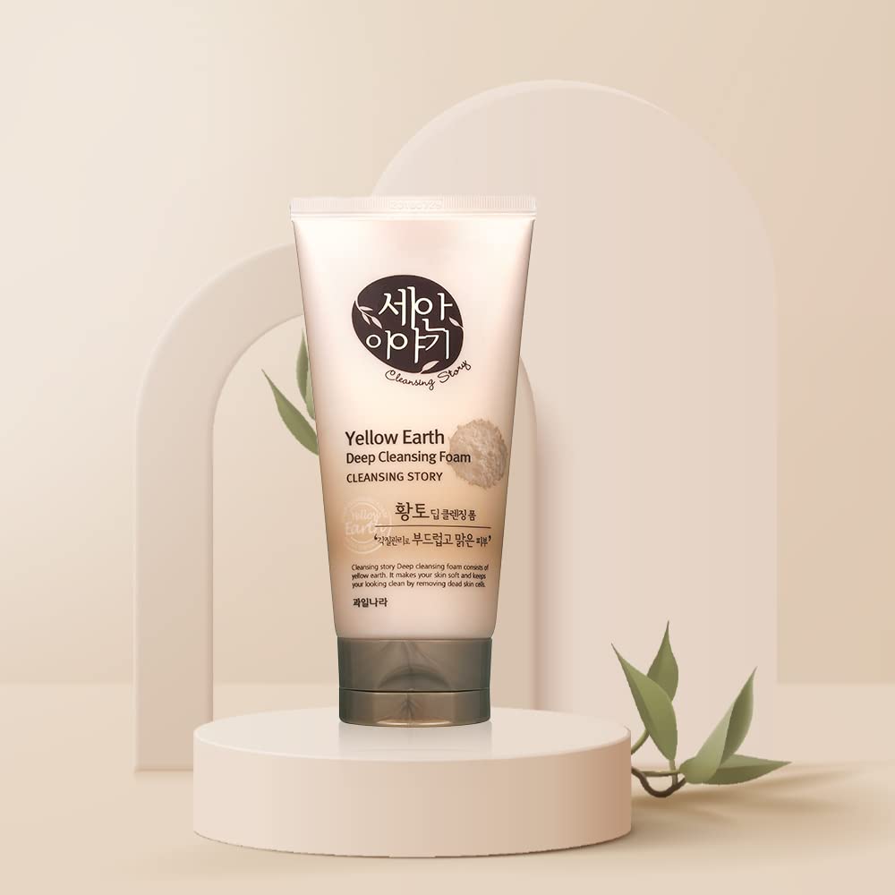 WELCOS KWAILNARA Cleansing Story Natural Facial Deep Foam Cleansing (Yellow Clay)