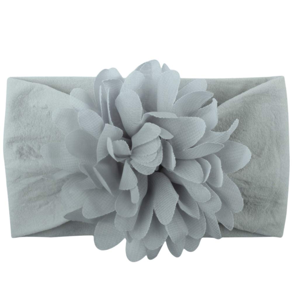 Toptim Baby Head Wrap Chiffon Flowers Newborn Infant Soft Nylon Headbands